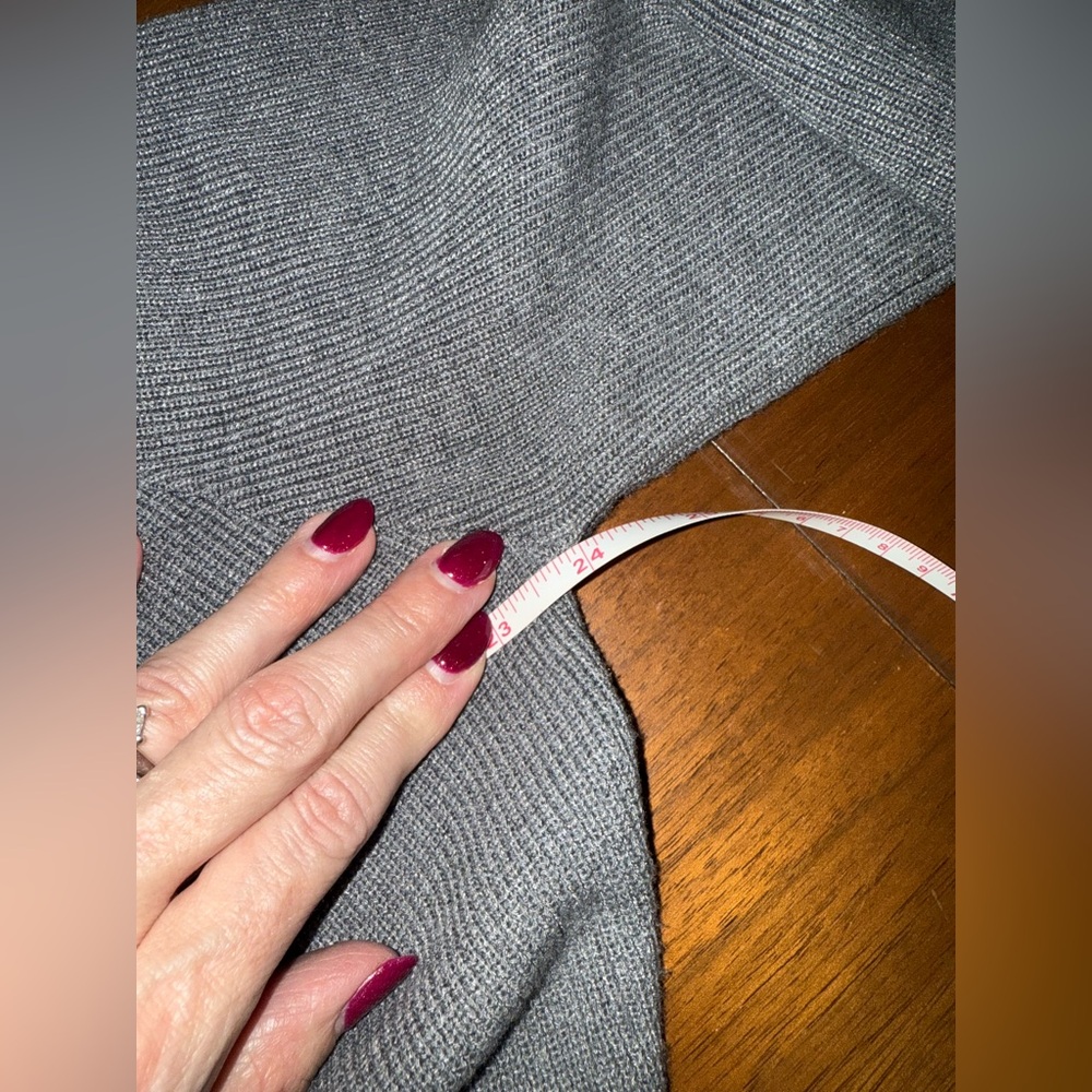 Elegant Gray Turtleneck Sweater Dress - Picture 7 of 13